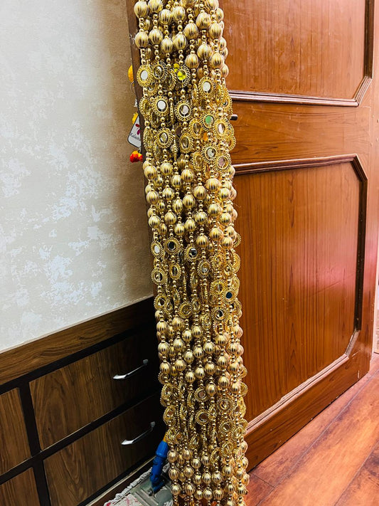 Heavy golden bead and mirror embroidered toran (grand entry/gate style)