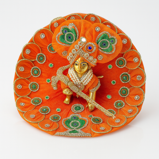 Laddu Gopal Dress Size 1, Ladoo Gopal Dress ,Baal Gopal Dress Size 1 Orange